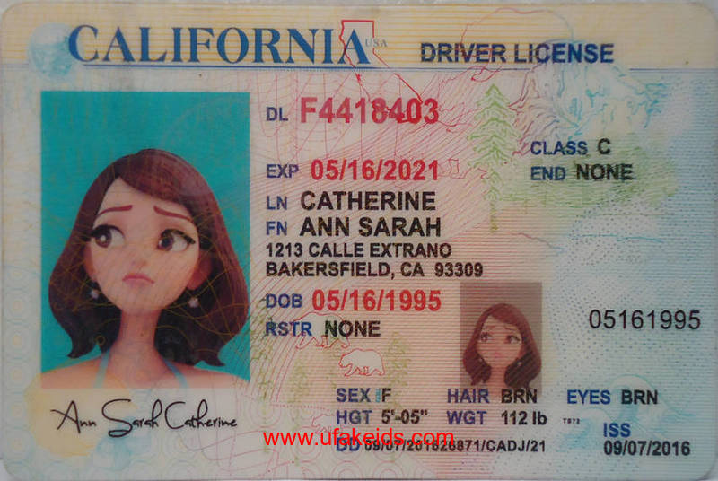 CALIFORNIA fake id