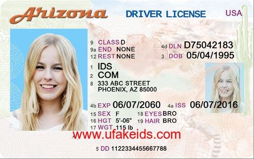 anizona fake id