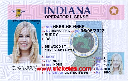 INDIANA Fake ID
