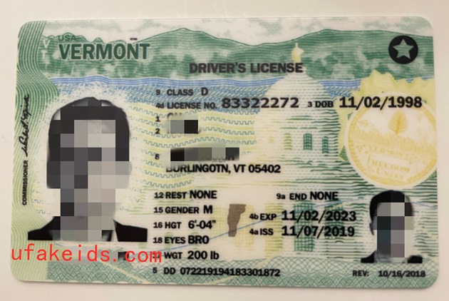 New Vermont Fake ID