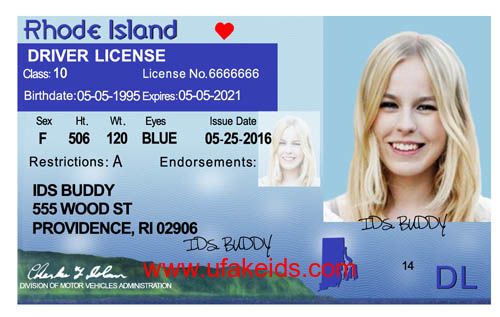 RHODE ISIAND Fake ID