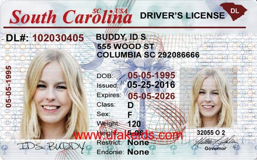 SOUTH CAROLINA Fake ID