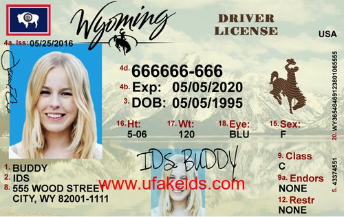 WYOMING Fake ID