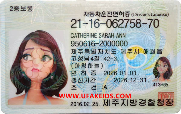 한국 가짜 운전 면허증 title=