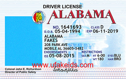 Alabama Fake ID Template