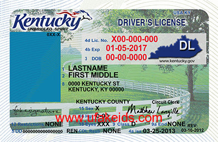 Kentucky Fake ID Template