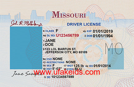 Missouri Fake ID Template