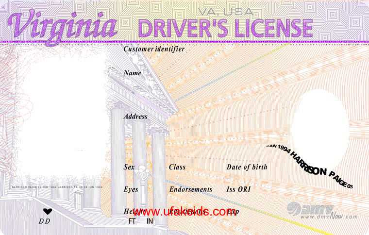 Fake missouri drivers license template