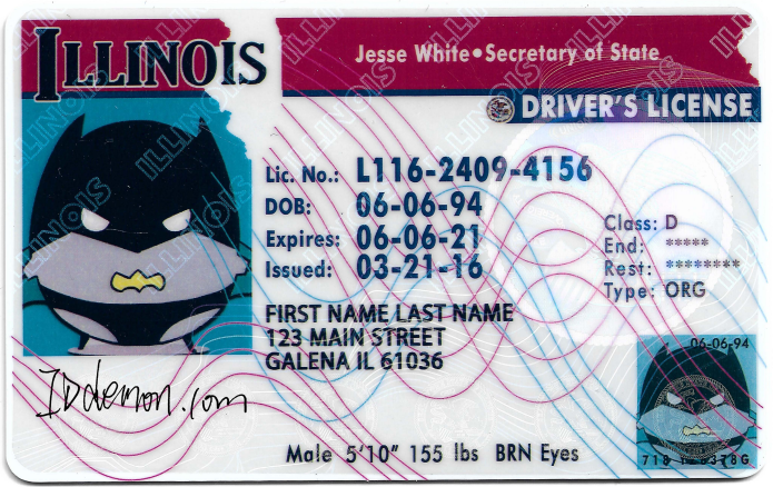 Illinois old Fake id