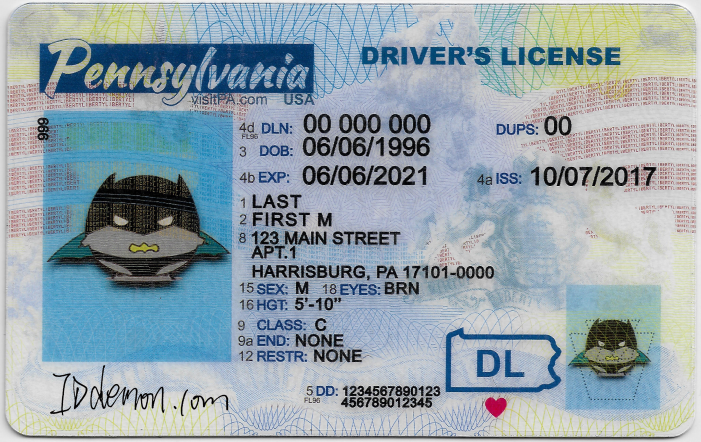 New Pennsylvania Fake id