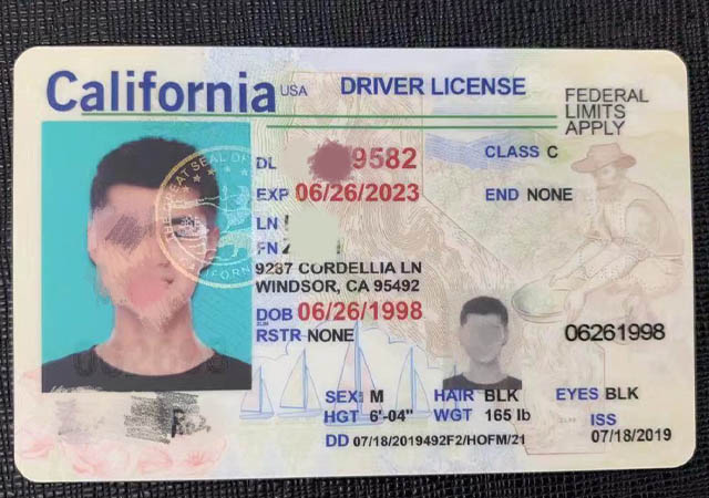california drivers license magnetic stripe format