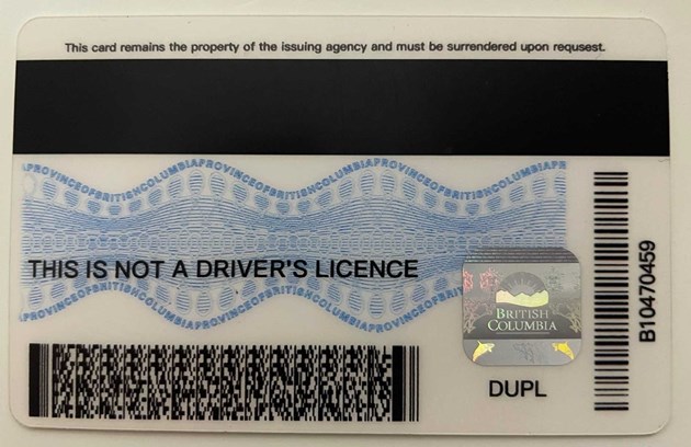 British Columbia Id Card